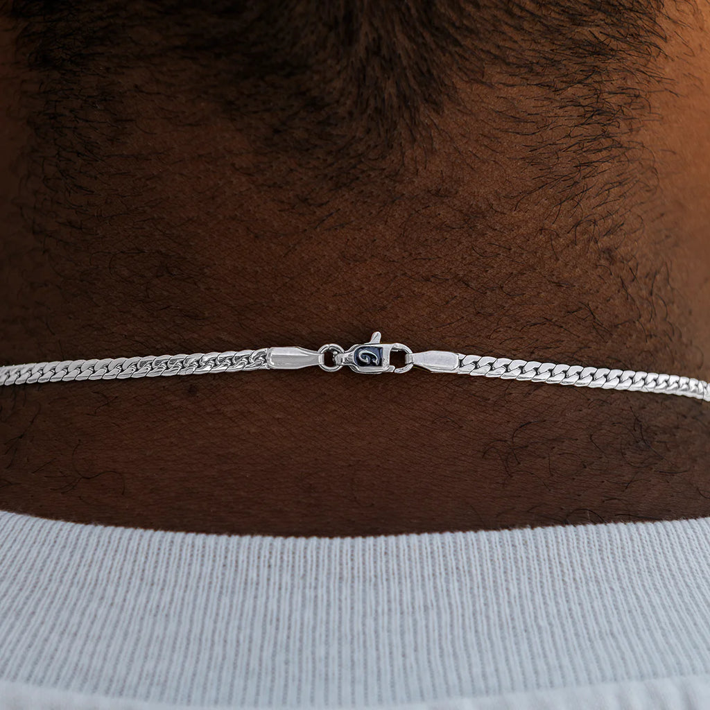 South Beach Cuban™ Chain in White Gold - 3mm