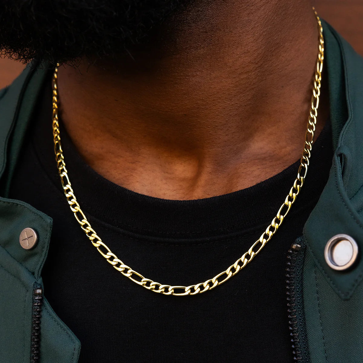 Figaro Chain in Yellow Gold - 4mm