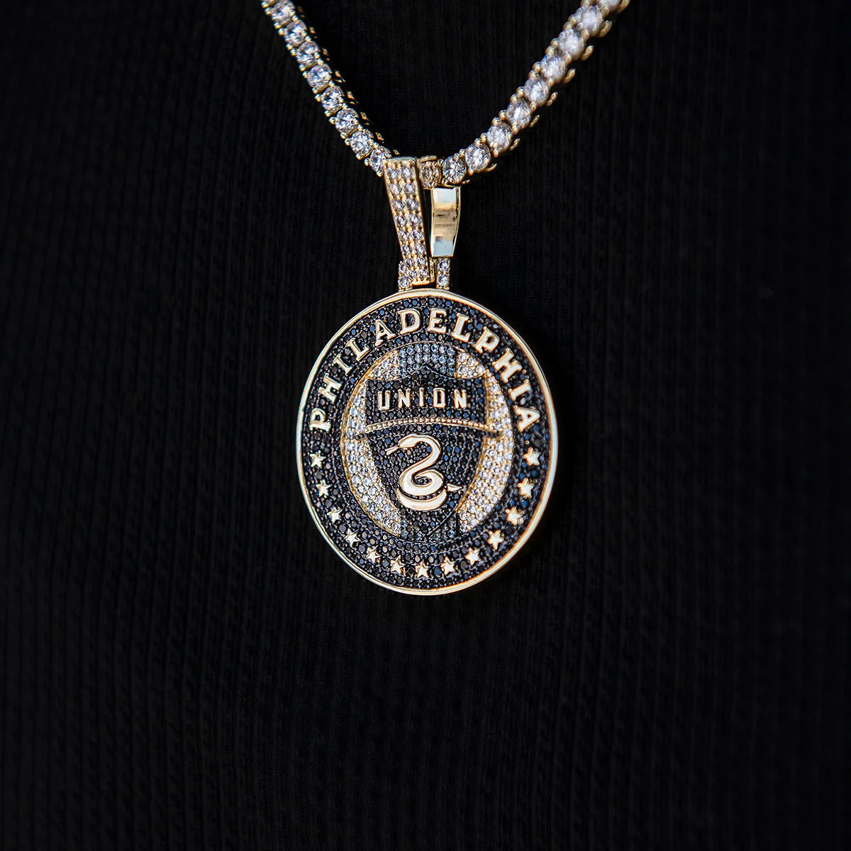 Philadelphia Union Official MLS Logo Pendant in Yellow Gold