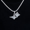 GLD Star Pendant in White Gold