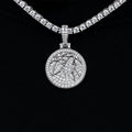 Minnesota Timberwolves Official NBA Micro Logo Pendant in White Gold