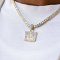 New York Giants Official NFL Micro Logo Pendant - Yellow Gold