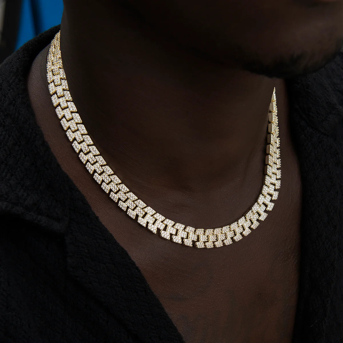Diamond Spine Chain + Bracelet Bundle in Yellow Gold