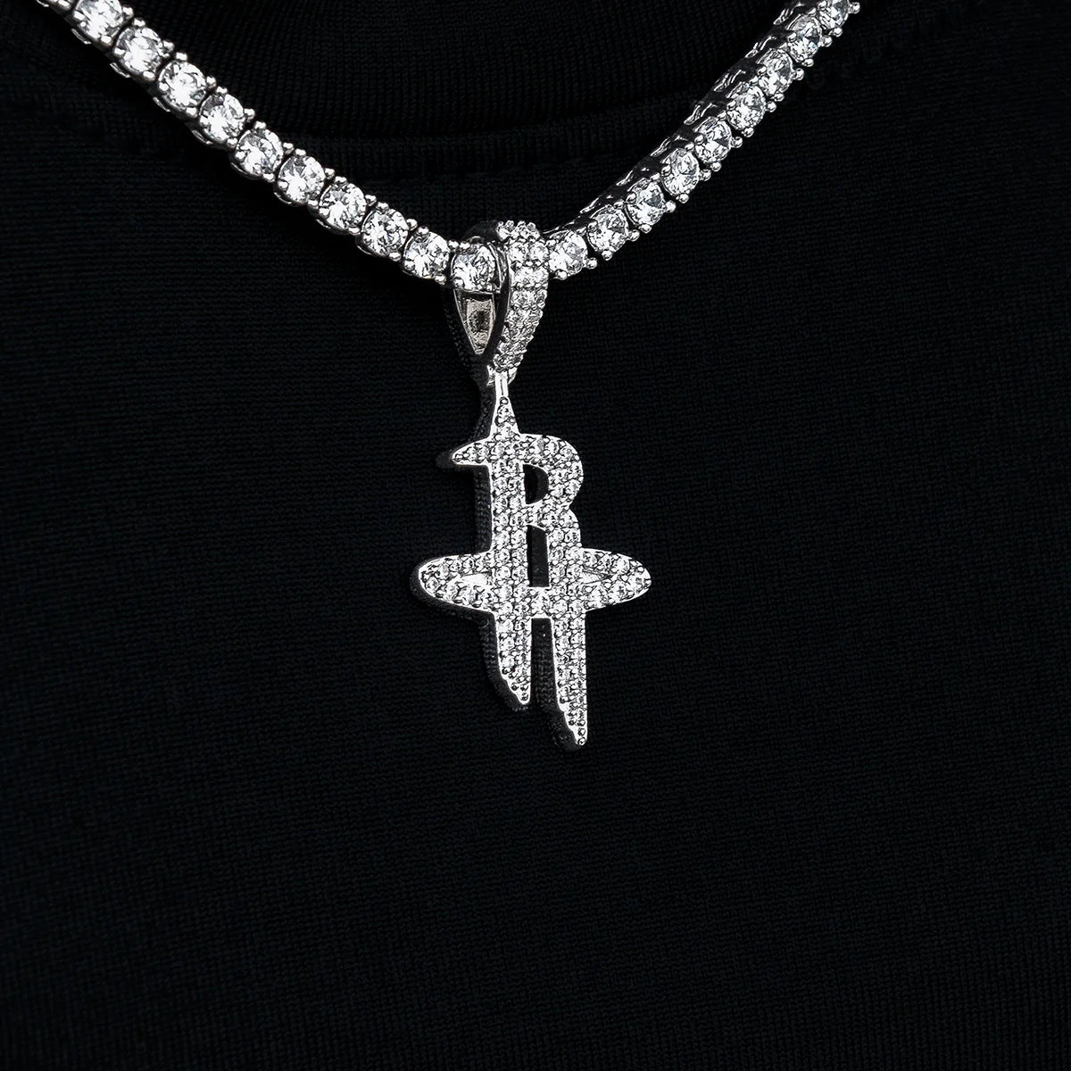 Houston Rockets Official NBA Micro Logo Pendant in White Gold