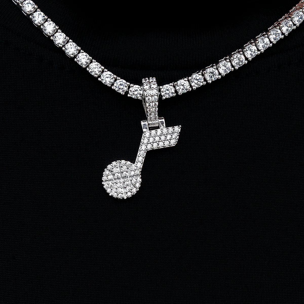 Utah Jazz Official NBA Micro Logo Pendant in White Gold