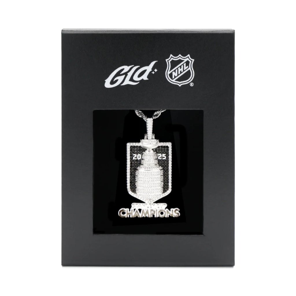 2025 Stanley Cup Official NHL Championship Pendant with 20" Rope Chain in White Gold