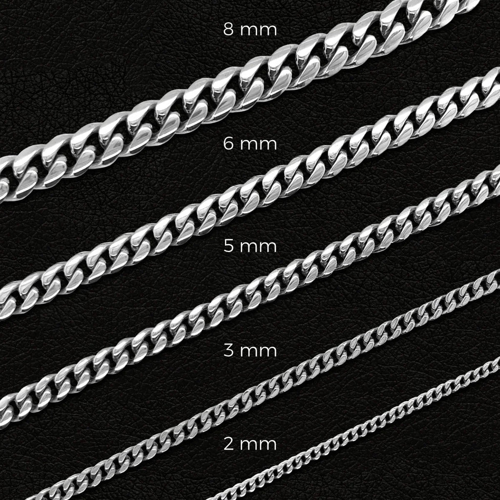 Micro Cuban Chain in White Gold- 3mm