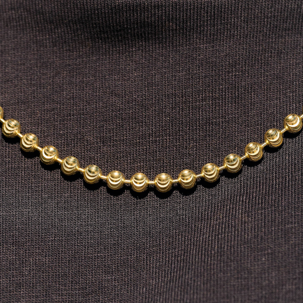 Moon Cut Ball Chain in Yellow Gold Vermeil - 4mm