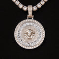 Medusa Pendant in White Gold