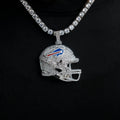 2025 Buffalo Bills Team Helmet Pendant - White Gold