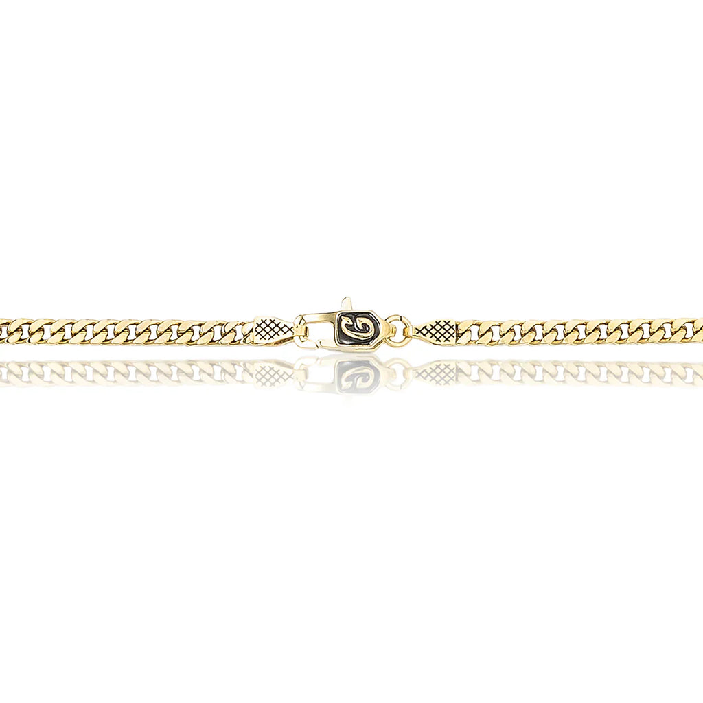 Micro Cuban Chain in Yellow Gold- 3mm