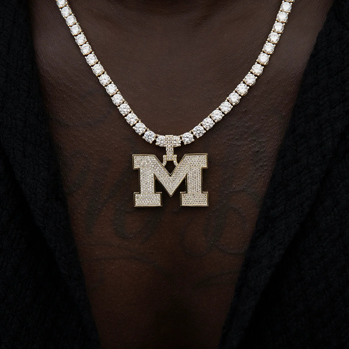 University of Michigan Wolverines Official NCAA Micro Logo Pendant in Yellow Gold