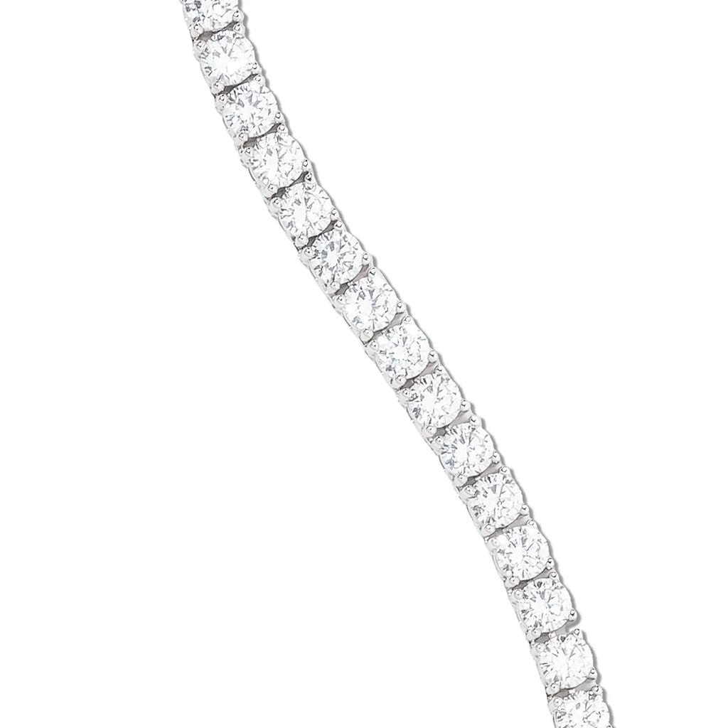 Diamond Tennis Chain in White Gold- 5mm