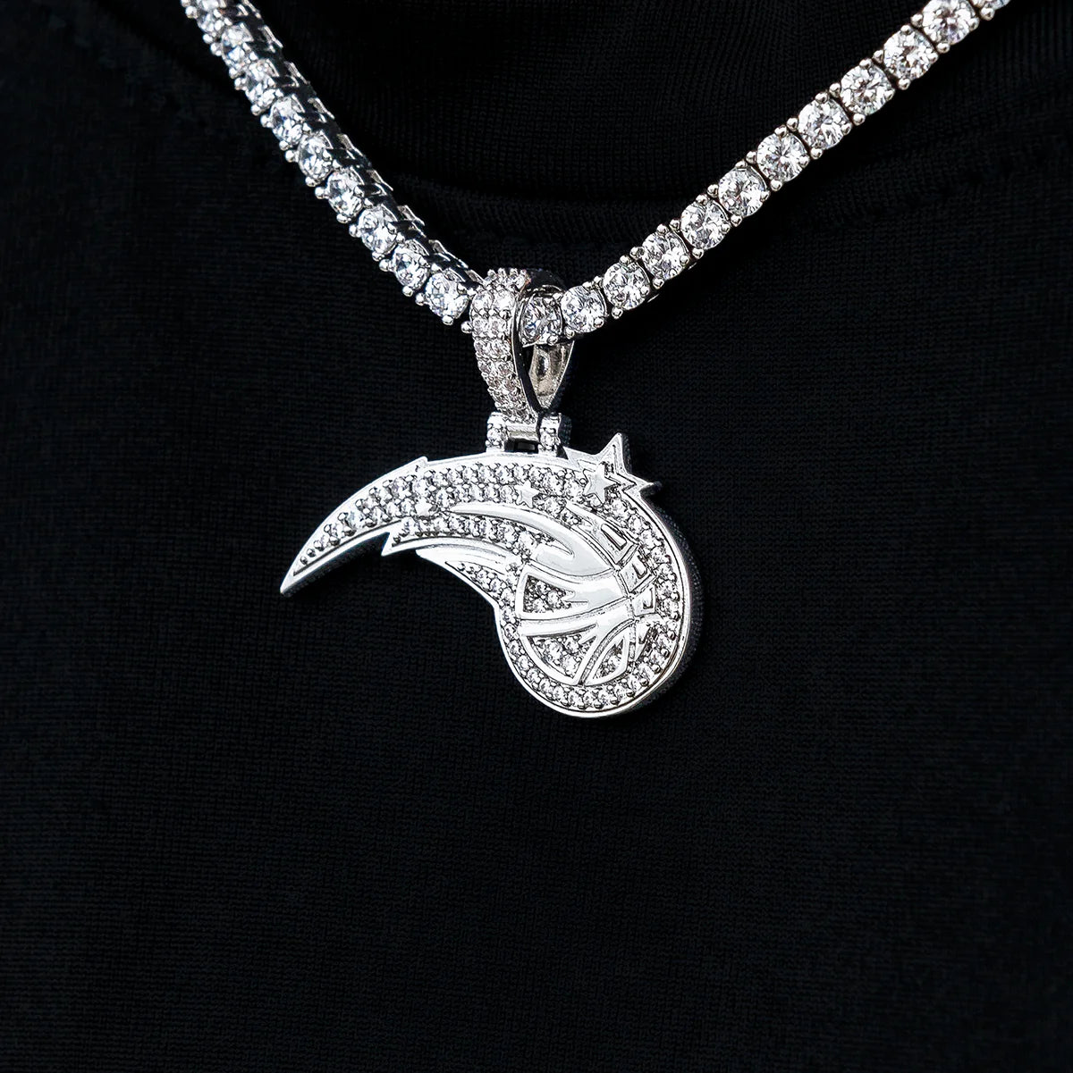 Orlando Magic Official NBA Micro Logo Pendant in White Gold