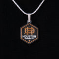 Houston Dynamo FC Official MLS Logo Pendant in White Gold