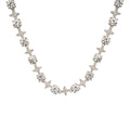 Men's Moissanite Round Stone Star Tennis Chain in White Gold Vermeil - 6mm