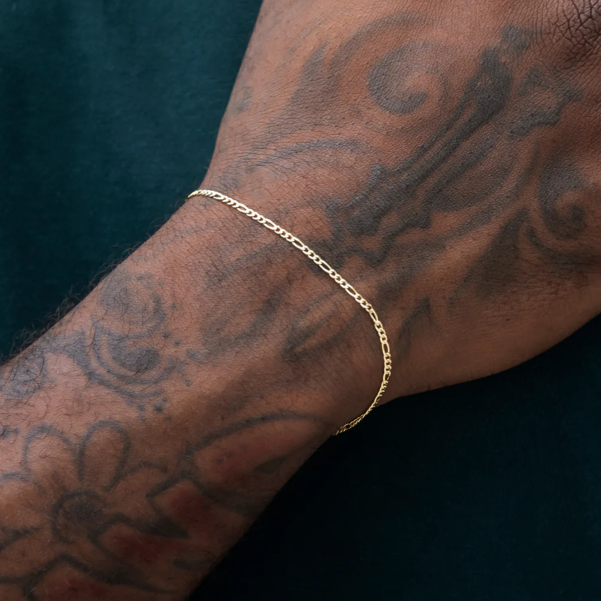 Figaro Bracelet in Yellow Gold- 2mm