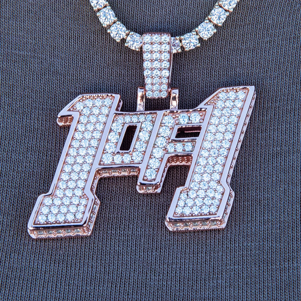 Men's Moissanite 1of1 Pendant in Rose Gold Vermeil