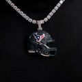 2025 Houston Texans Team Helmet Pendant - White Gold