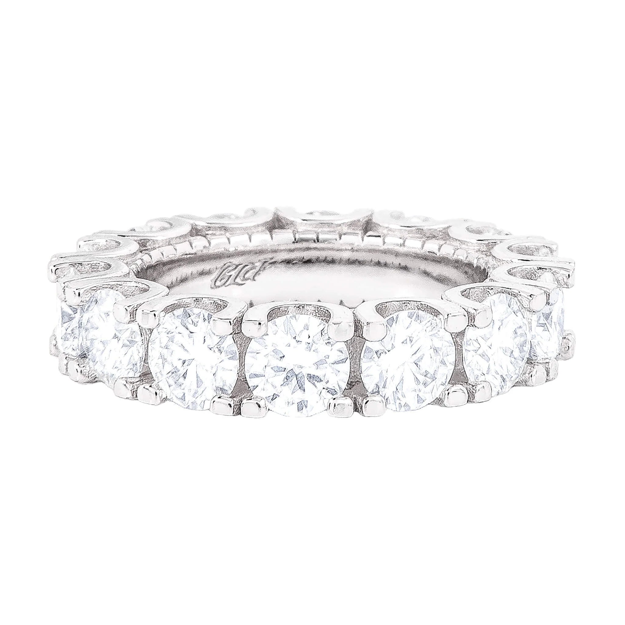 Moissanite Diamond Band Ring in Sterling Silver - 5mm