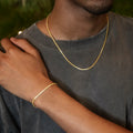 Canary Micro Tennis Chain + Bracelet Bundle in Yellow Gold