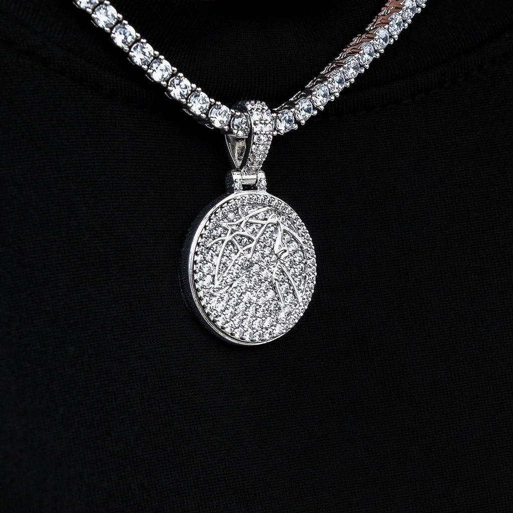 Minnesota Timberwolves Official NBA Micro Logo Pendant in White Gold