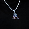 New England Patriots Official NFL Vintage Logo Pendant in White Gold