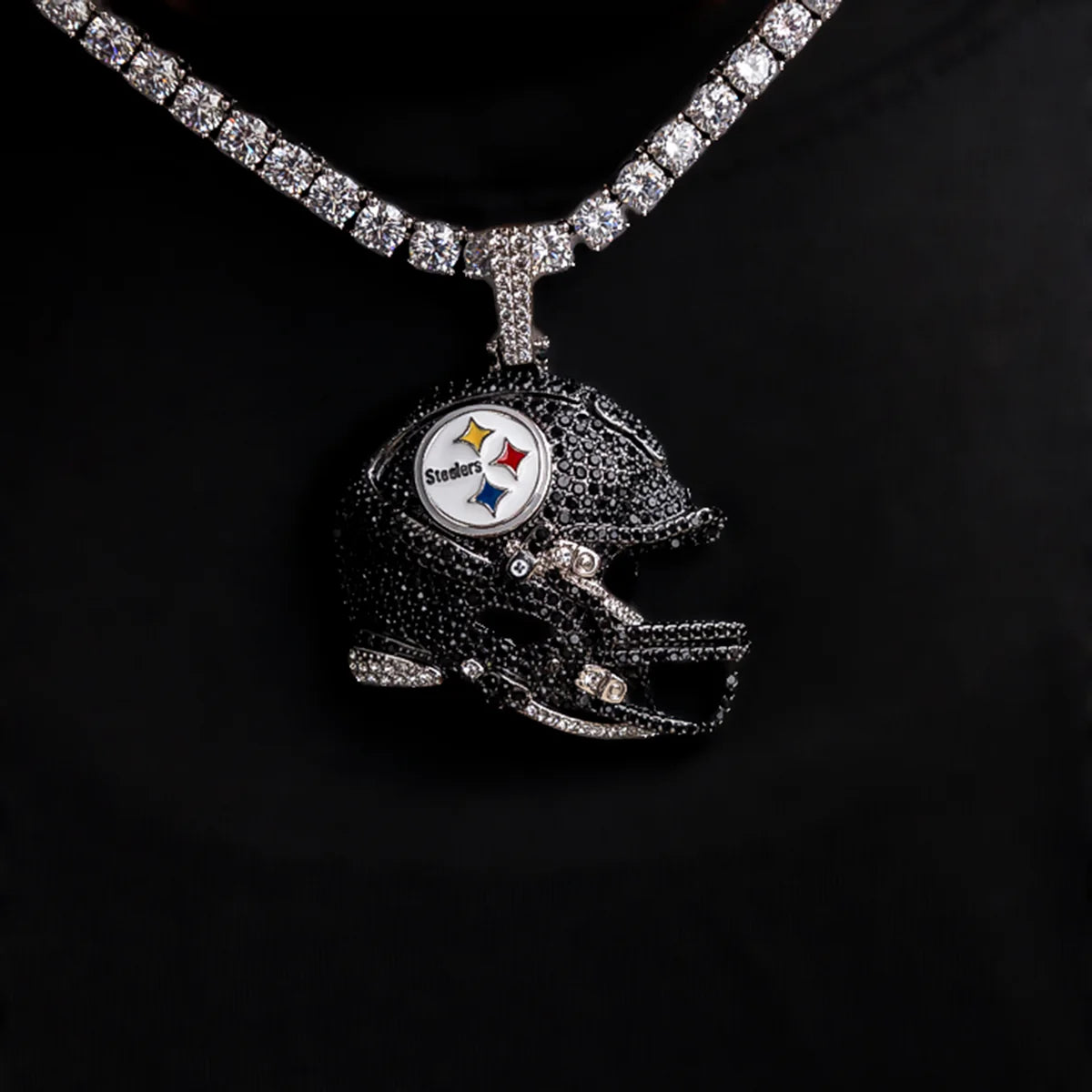 2025 Pittsburgh Steelers Team Helmet Pendant - White Gold
