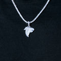 Micro Atlanta Falcons Official NFL Logo Pendant in White Gold