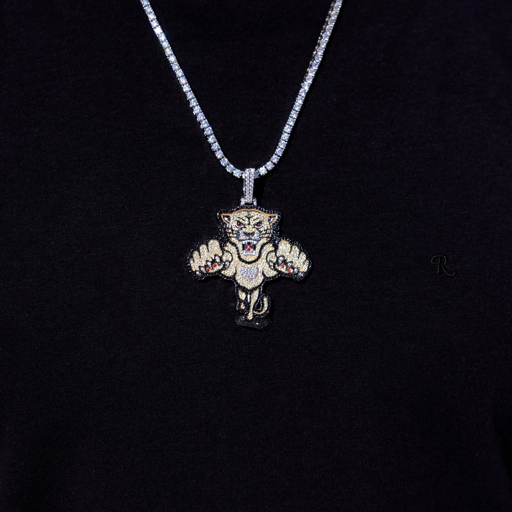 Florida Panthers Official NHL Winter Classic Logo Pendant in White Gold