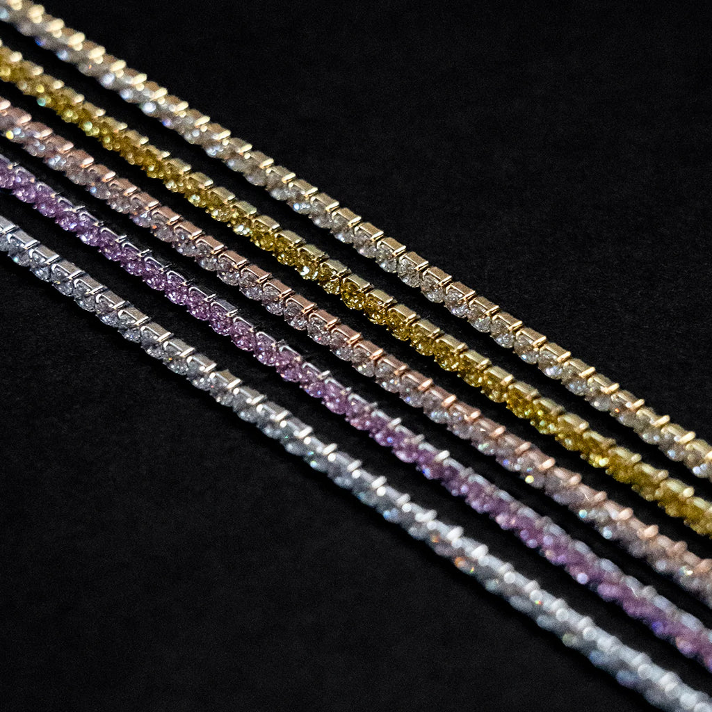 Micro Tennis Chain in Yellow Gold