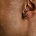 Double Row Hoop Earrings in Yellow Gold