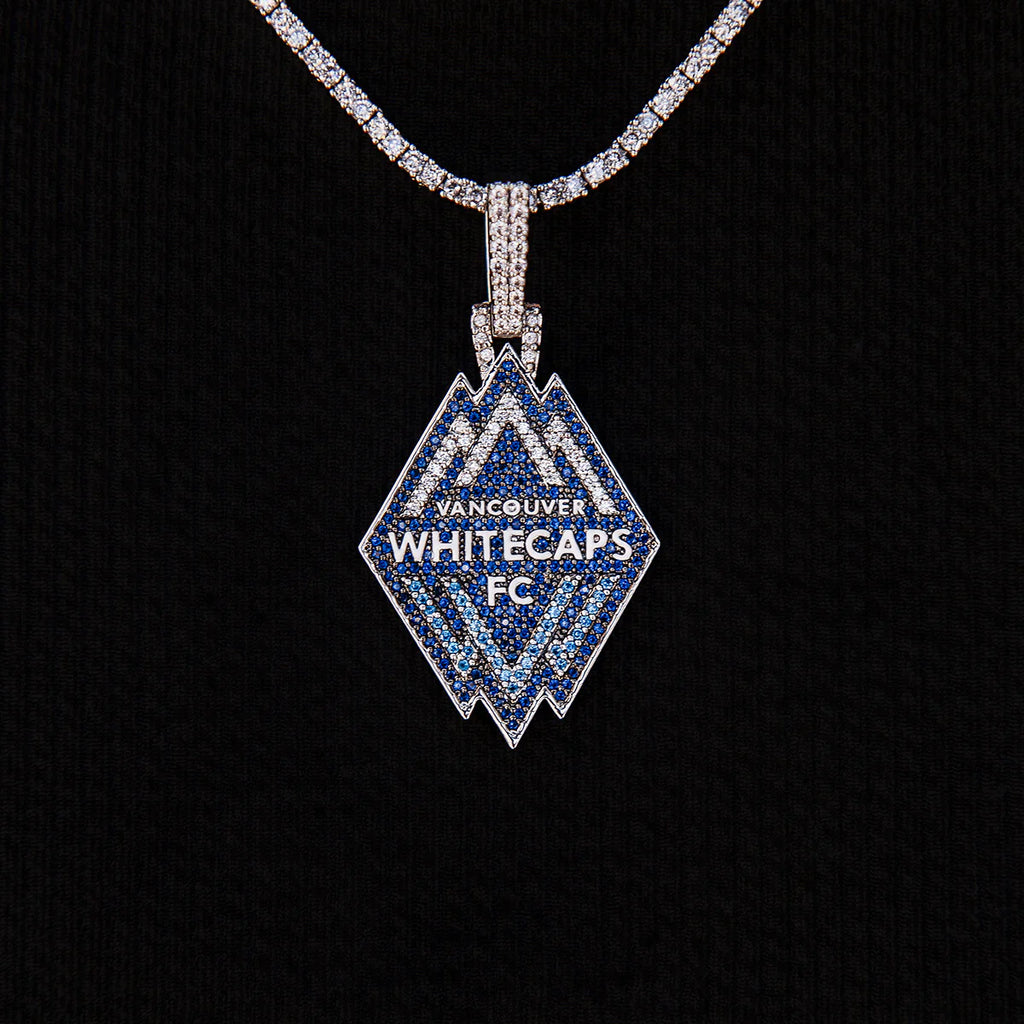 Vancouver Whitecaps FC Official MLS Logo Pendant in White Gold