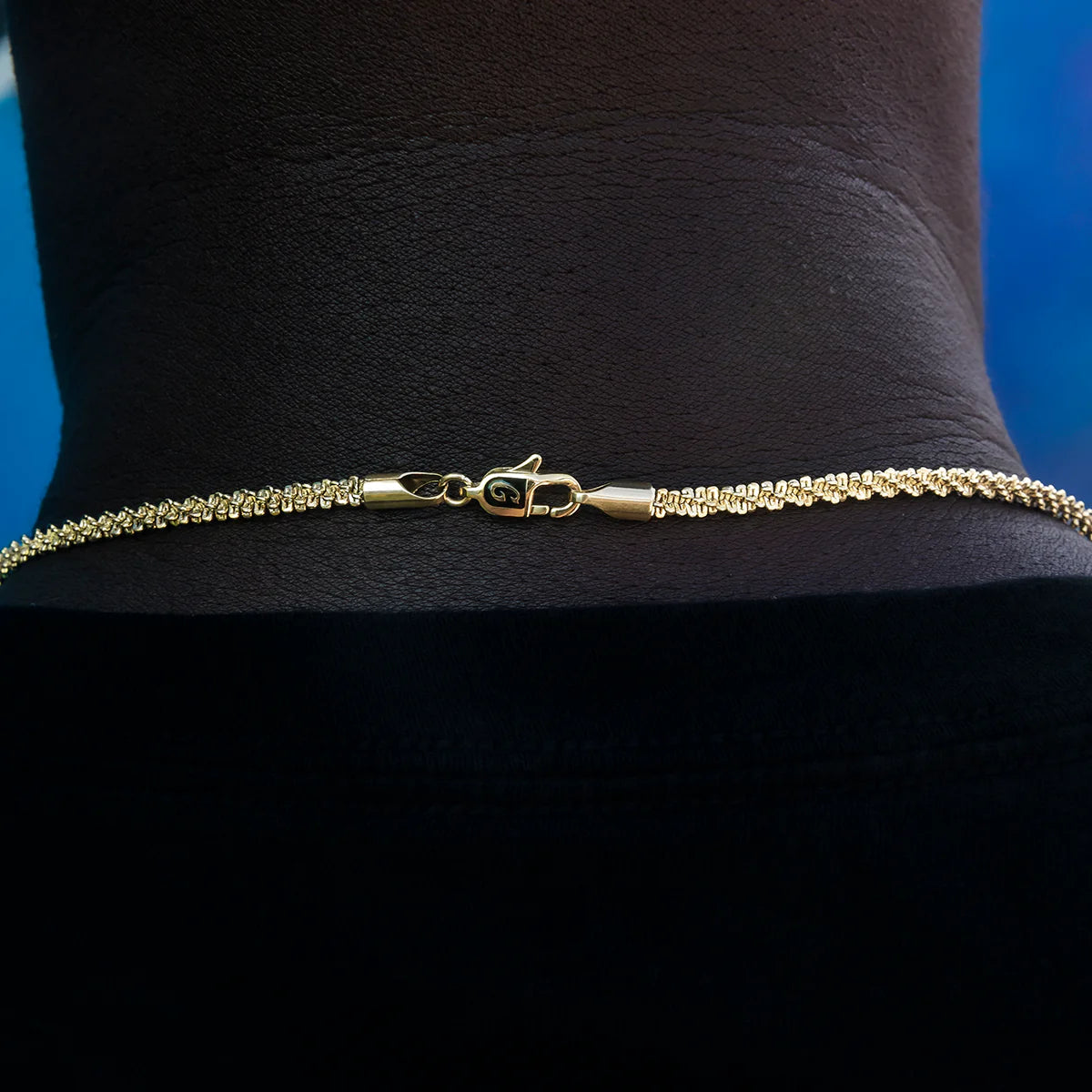 Popcorn Chain in Yellow Gold- 4mm