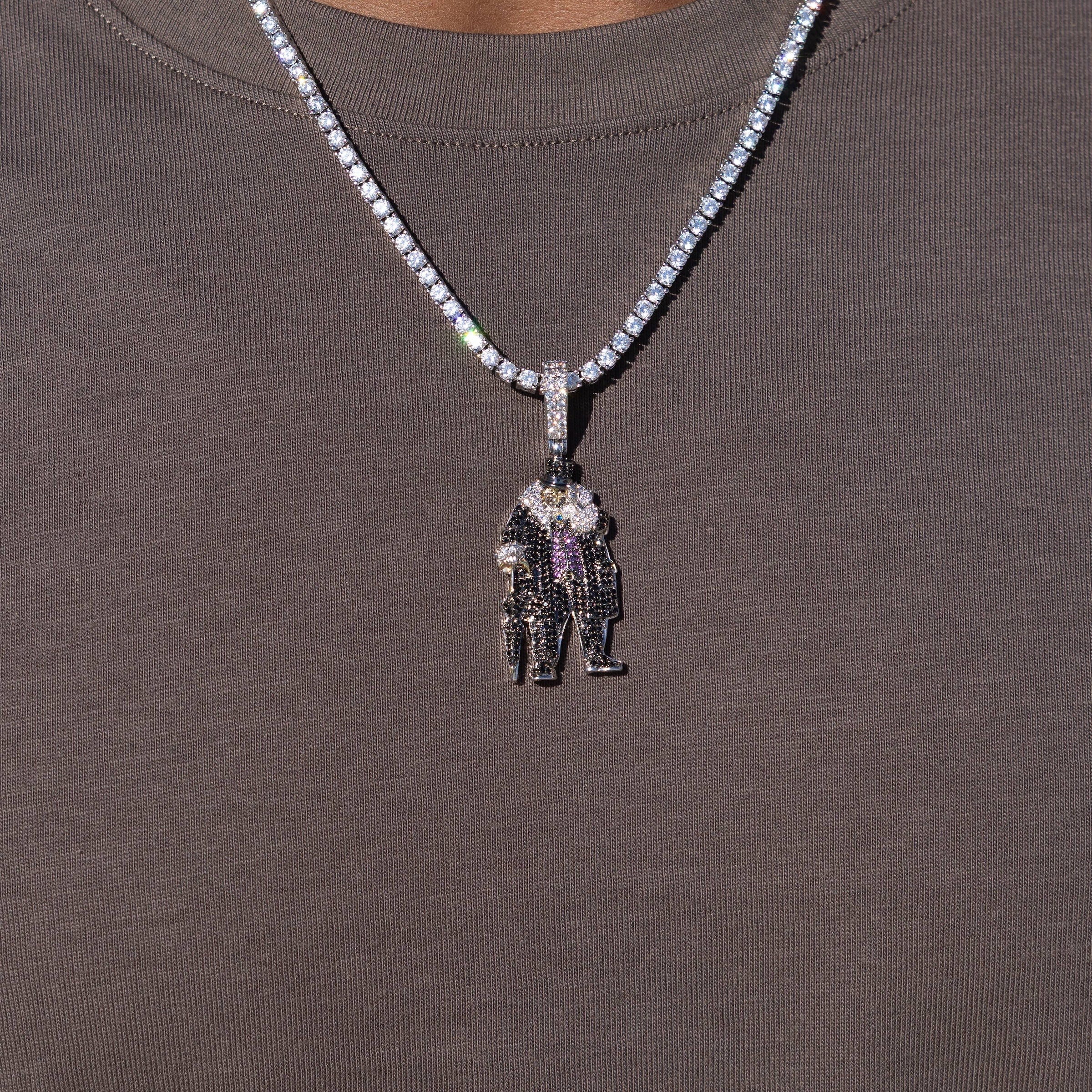 Penguin Body Official DC Comics Pendant in White Gold