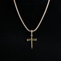Nail Cross Pendant in Yellow Gold