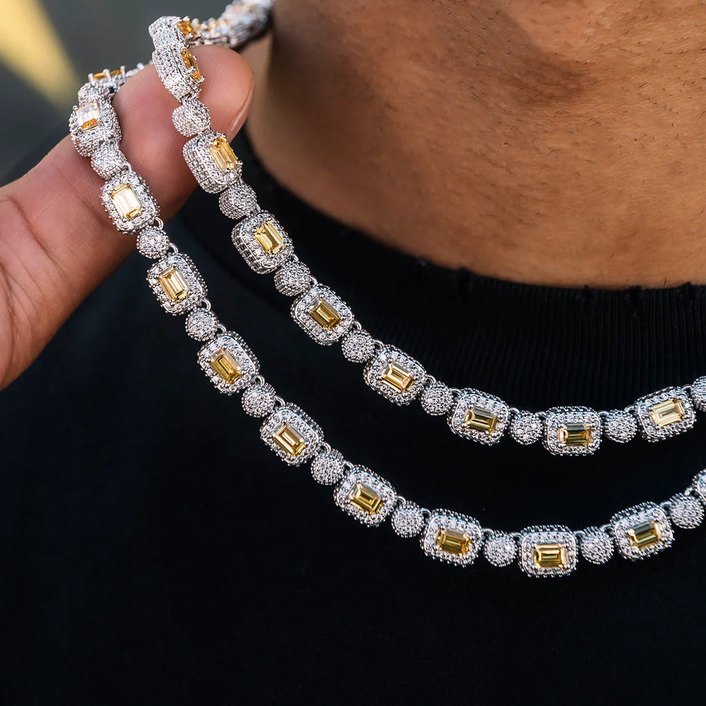 Canary Baguette Pave Tennis Chain