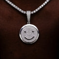 Happy/Sad Pendant in White Gold