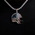 2025 Carolina Panthers Team Helmet Pendant - White Gold