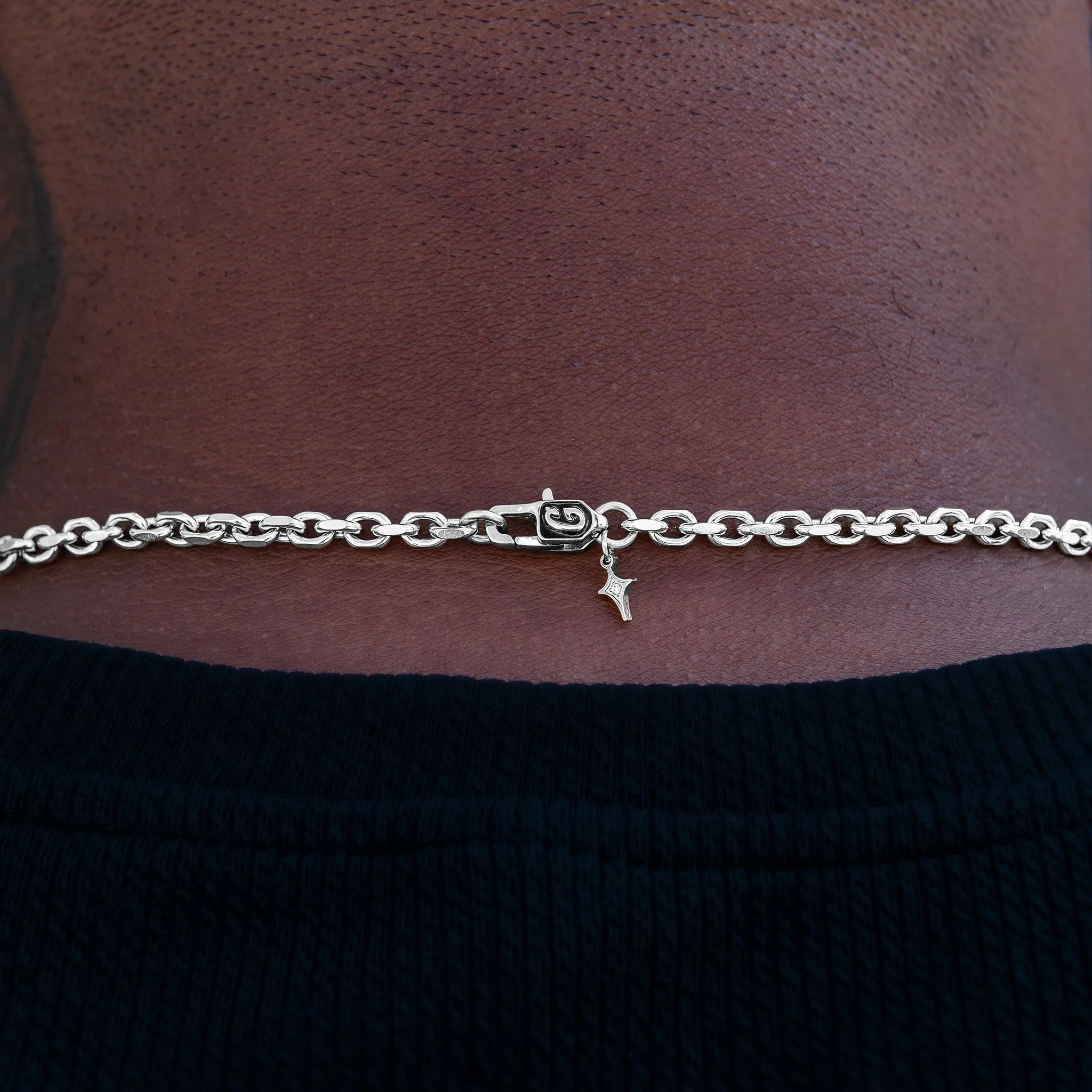 3.6MM Open Box Chain in White Gold