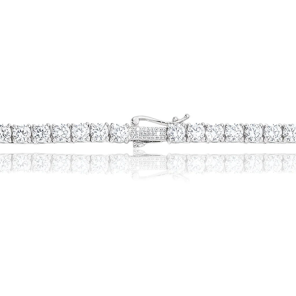 Diamond Tennis Chain in White Gold- 5mm