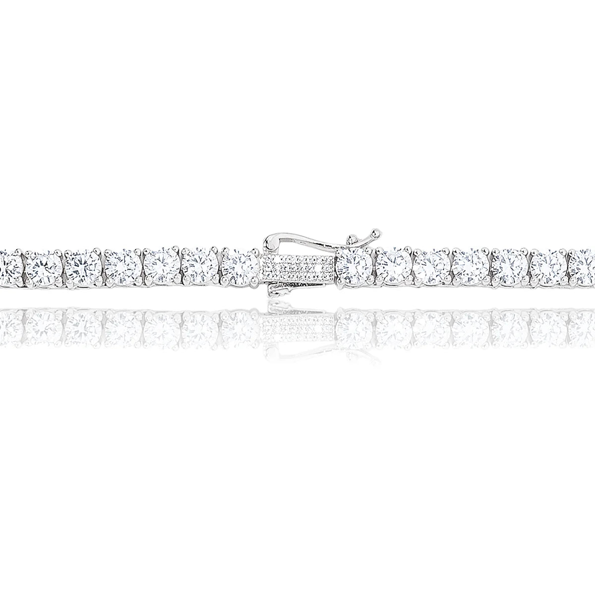 Diamond Tennis Chain in White Gold- 5mm