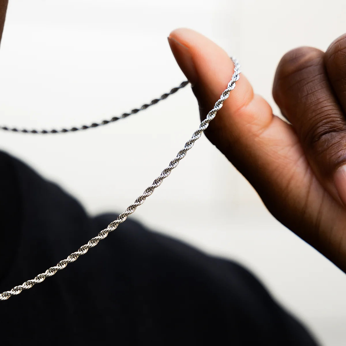 Rope Chain in Sterling Silver - 2mm