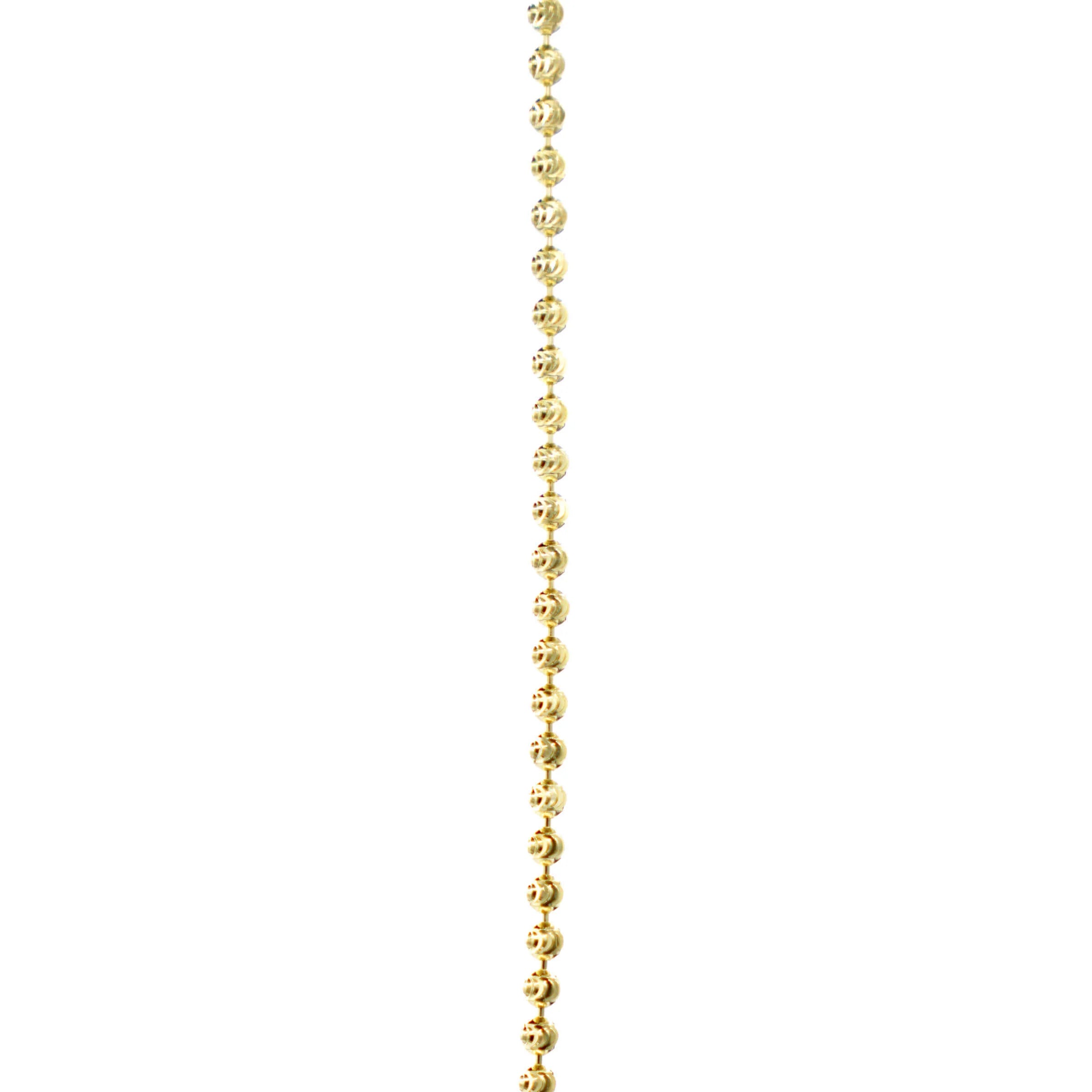 Moon Cut Ball Chain in Yellow Gold Vermeil - 2mm